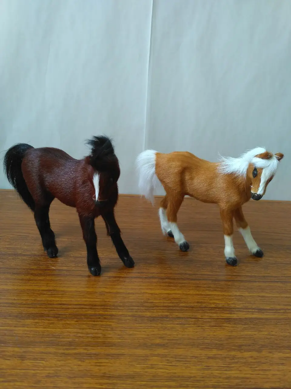 Около 12x10 см имитация лошади модель пластик и мех лошадь ремесло, украшения для дома подарок d1465