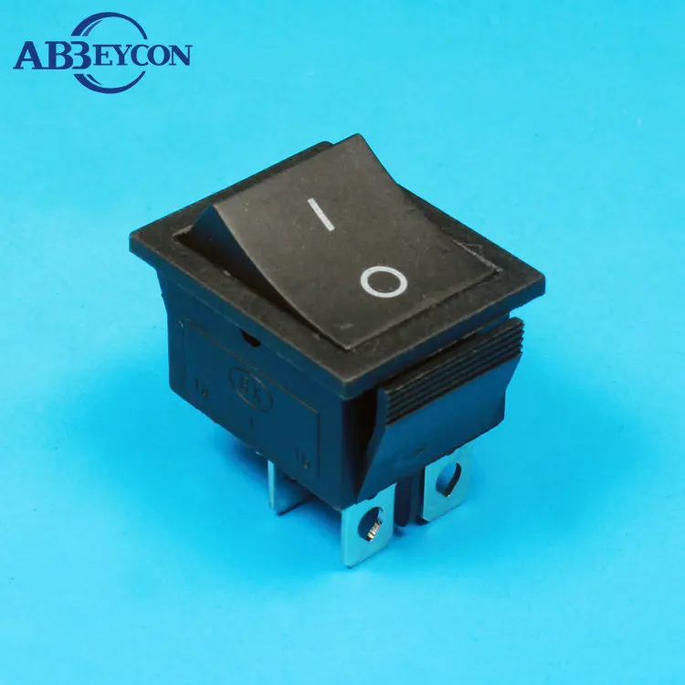 

RS343 KCD2-201 black on-off 4pin high quality rocker switch latching function 20A rocker switch