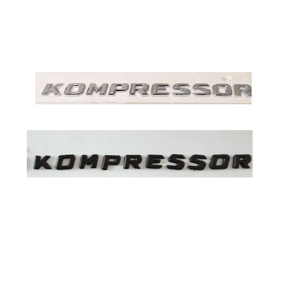 Chrome Black Letters KOMPRESSOR Badges Emblems Sticker for Mercedes Benz AMG W204 W205 W211 W166 W221 W212 W213 222