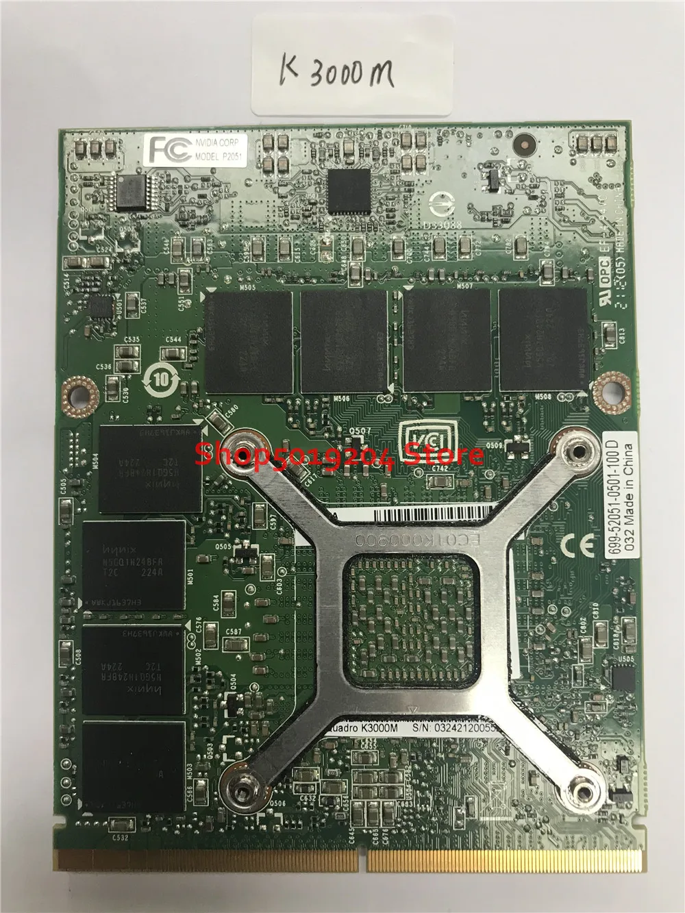 Original N14E-Q1-A2 2G K3000M K3000 VGA Video Graphic card For DELL M6700 HP 8770W TEST 100%