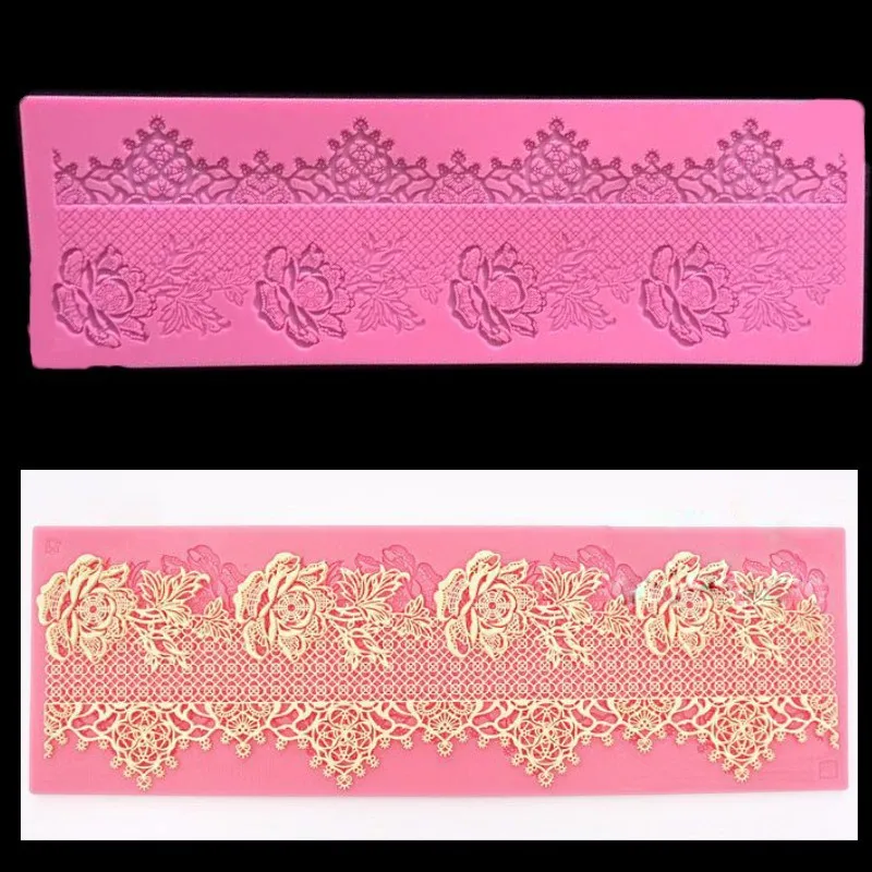 Silicone Mold Fondant Cake Decorating Tools Silicone Chocolate Mold Lace Mold Styling Tools Large Size Silicone Mat H213