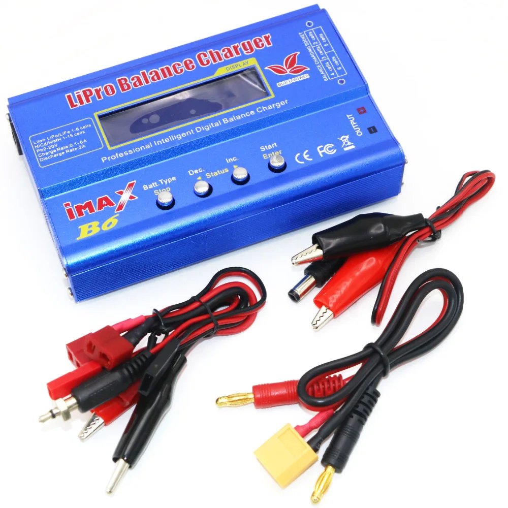 New iMAX B6 80W XT60 LiPo Battery Balance Charger + B6AC Lipo Charging XT60 Adaptor Board 2-6S For RC Battery