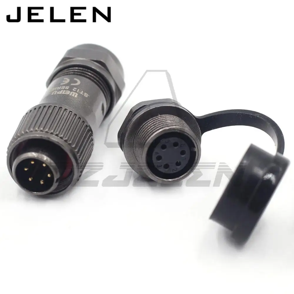 WEIPU ST1210/ST1213 6 pin waterproof connector IP68 6-pin thread waterproof aviation cable connector plugs and sockets