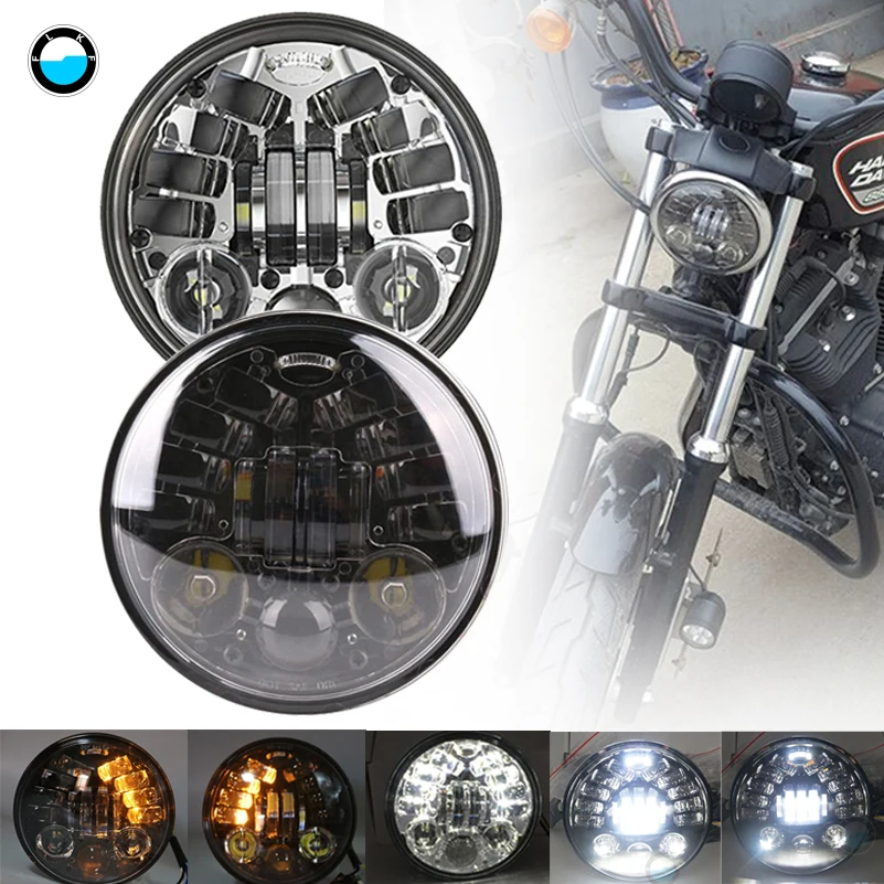 5.75 inch motorcycle projector  LED headlghit for HONDA VTX 1300 1800 5.75 Inch Led Headlights For Triumph Rocket iii 3.