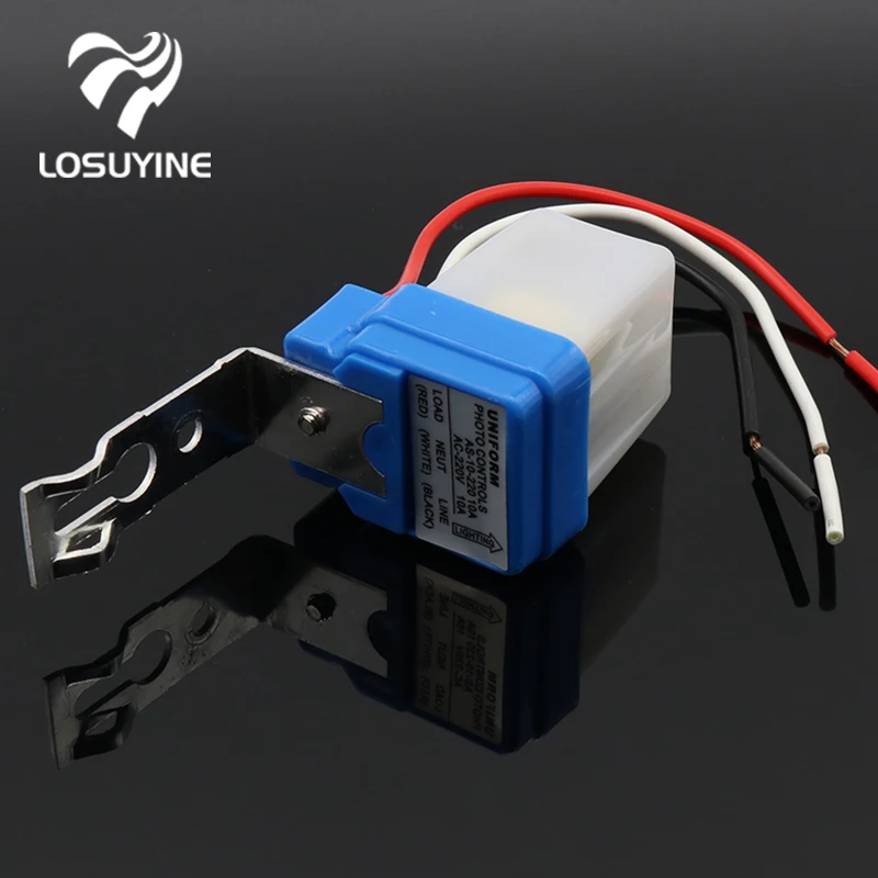 110V 12V Automatic Auto On Off Photocell street Light Switch DC AC 220V 50-60Hz 10A Photo Control Photoswitch Sensor Switch