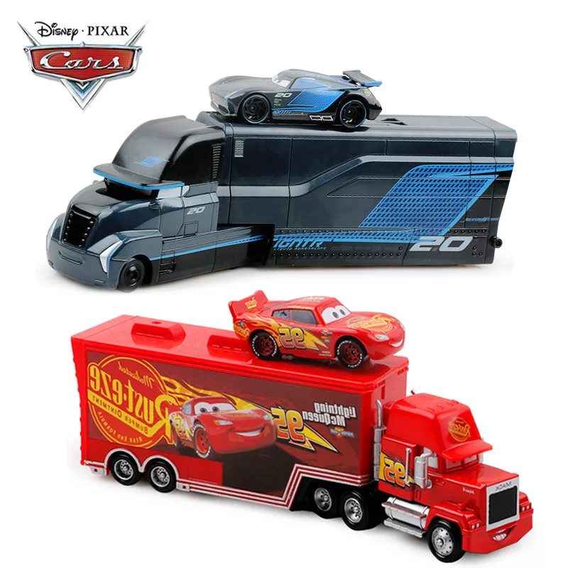 Disney Pixar Cars 2 3 Toys Lightning McQueen Jackson Storm Mack Uncle Truck 1:55 Diecast Model Car For Children Christmas Gifts