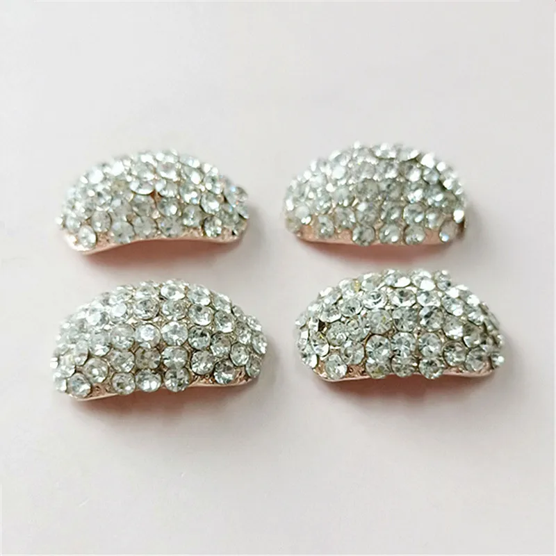 5pcs/lot Arch Silver Rhinestone Diamond Buttons Alloy Diy Handmade Hair Accessories Necklace Mobile Beauty Key Ring jewelry