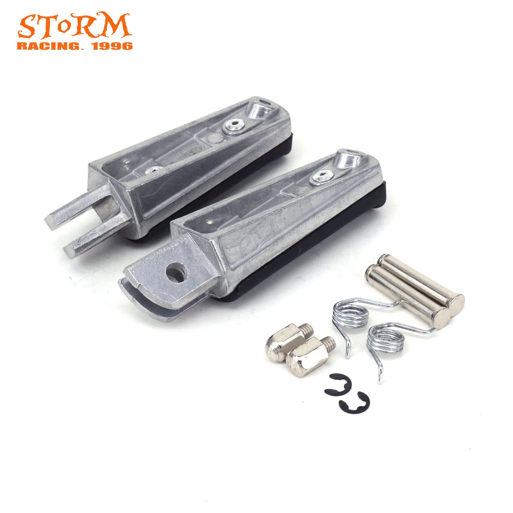 Motorcycle Front Foot Pegs Footrest Pedals Aluminum For TDR125R FZ6Fazer S2 Naked FZR600 R FZS600 XJ600 N S Diversion YZF600R6