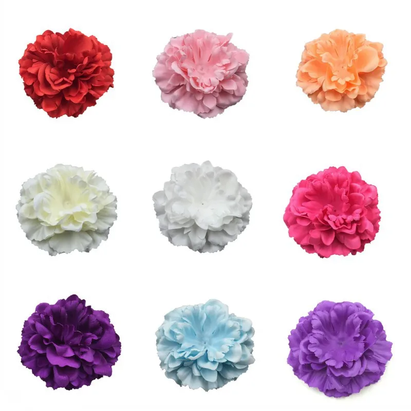 

(30pcs/lot) 12cm 9 Colors Artificial Fabric Flowers For Baby Headwear Newborn Chic Peony Flower For Children Hair Accessories