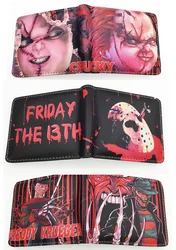 Cartoon Short Wallet Chucky Purse with Credit Card Holder Men's Wallet Black Friday Street Style Multifunctional Money Bag