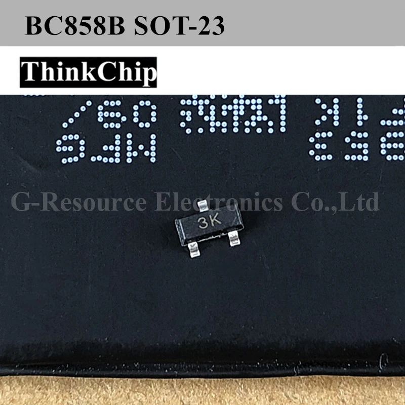 (100pcs) BC858B BC858 SOT-23 SMD Triode PNP signal transistor (Marking 3K)