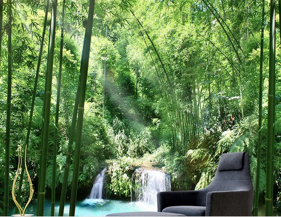 

custom 3d modern photo wallpaper bamboo forest 3d mural wallpaper 3d wall paper photo murals living room