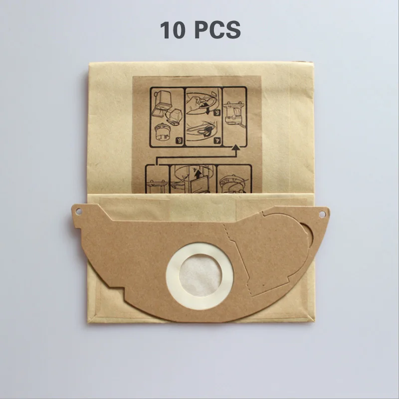 10 ชิ้น/ชุดสูญญากาศกรองกระดาษสำหรับ KARCHER A2004 A2WD2250 054 MV2 สูงประสิทธิภาพ