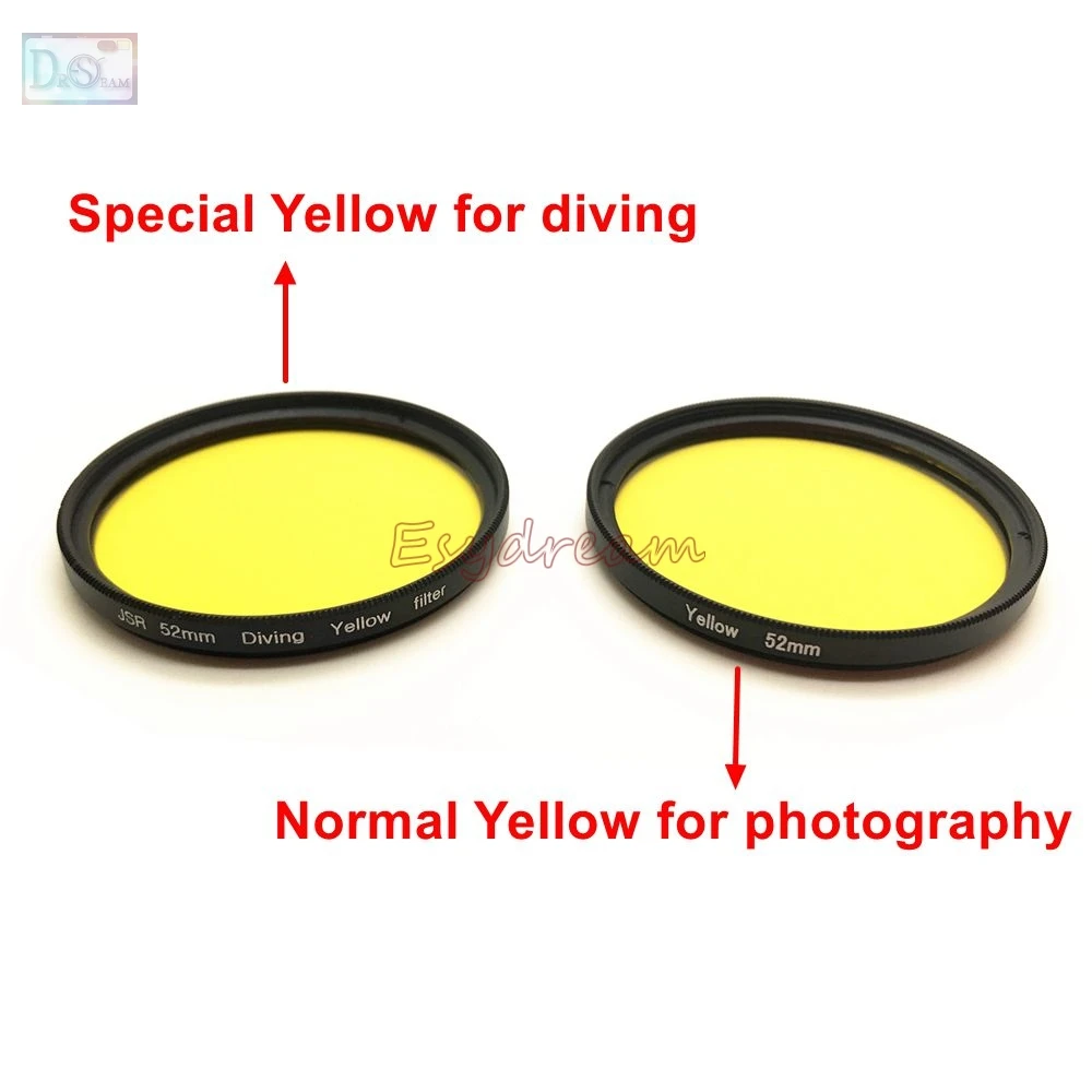 52mm 58mm 67mm Waterproof Yellow Filter for Sea Diving Underwater Camera Gopro Xiaomi Yi Sjcam Color Conversion 52 58 67 mm