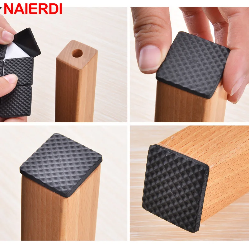 NAIERDI Anti Slip Mat Zelfklevende Meubels Pads Voeten Tapijt Viltjes Bumper Demper Voor Stoel Tafel Protector Hardware