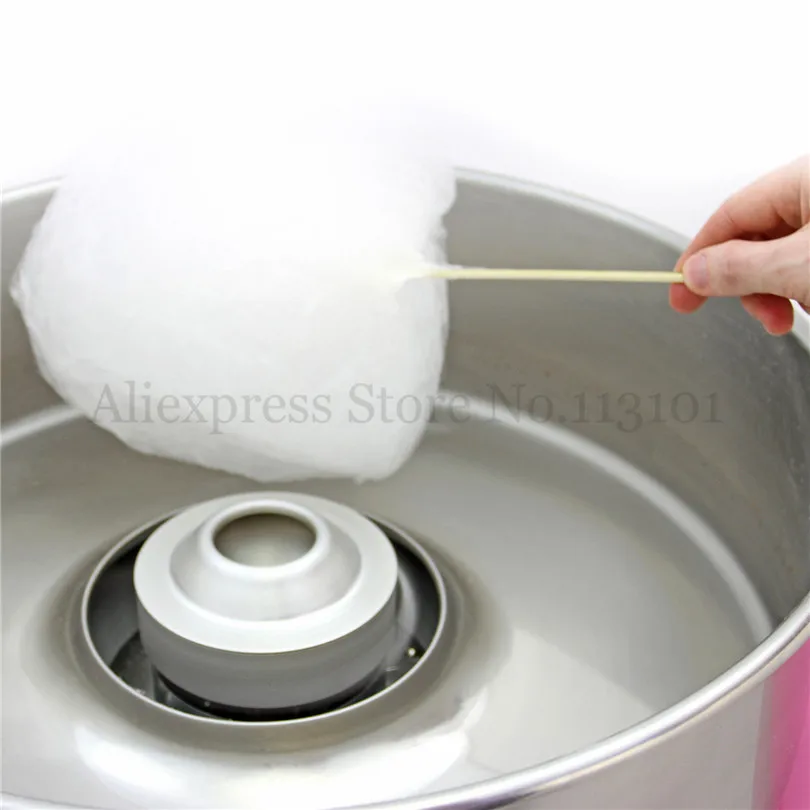 솜사탕 기계 전기 사탕 치실 메이커, 스테인레스 스틸 설탕 스쿠프, 핑크 색상, 52cm 그릇, 220V, 1030W