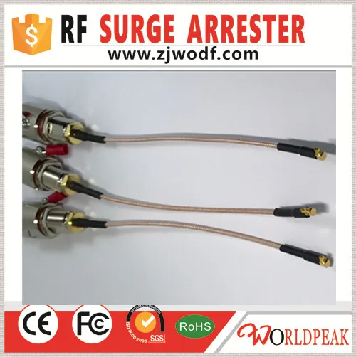 N female to N female bulkhead lightning protector to mmcx male right angle for rg316 cable 18cm jumper cable