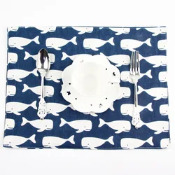 Japan style Fashion Fabric Napkins Placemat for dining table mat children heat insulation mat Cotton Linen placemats