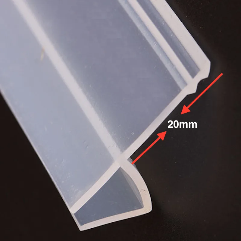6 8 10 12mm Glass Seals Frameless Shower Door Window Balcony Screen Sealing Strip Weatherstrip Draft Stopper 1m Big h