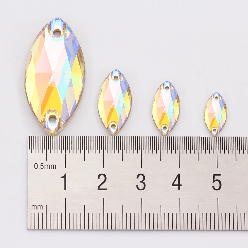 Glass Rhinestones Paradise Shine Sewing Strass K9 crystals Sew On Rhinestone Sew On Stones Spacer buttons for DIY  Garment Makin