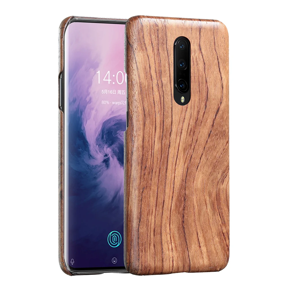 For OnePlus 9 Pro 8T 8/8 Pro/7 / 7 Pro /7T /6t/5t /6 Wooden Rosewood Bamboo Walnut  Enony Wood Slim  Back Case Cover Real wood