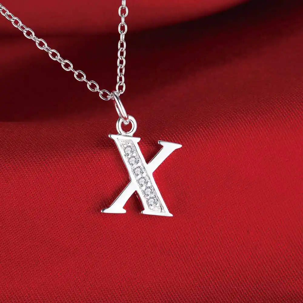 

fashion letter X silver plated Necklace New Sale silver necklaces & pendants /MZYTAIKI ATICOKQQ