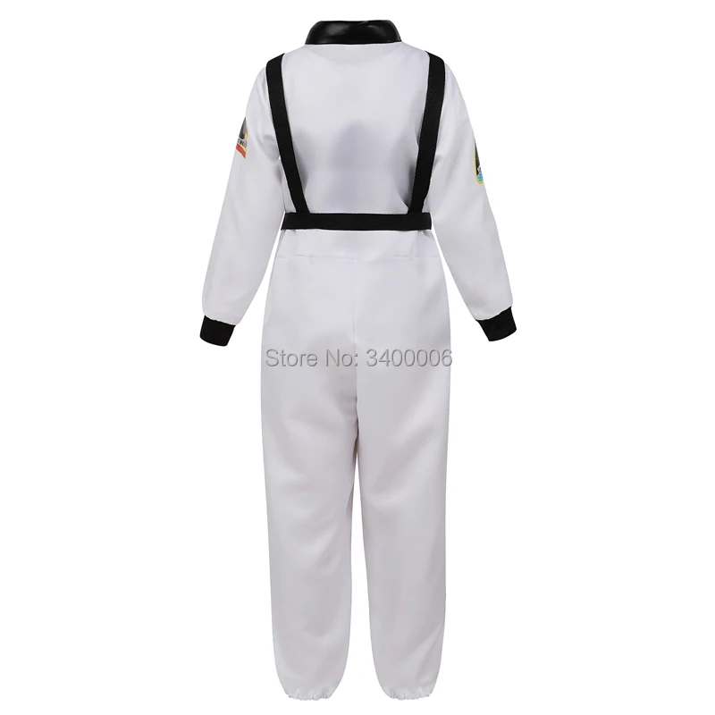 Astronaut Costume for Kids Jumpsuit Role Play Boys Girls Teens Toddlers Children\'s Astronaut Space Suit Halloween White Cosplay