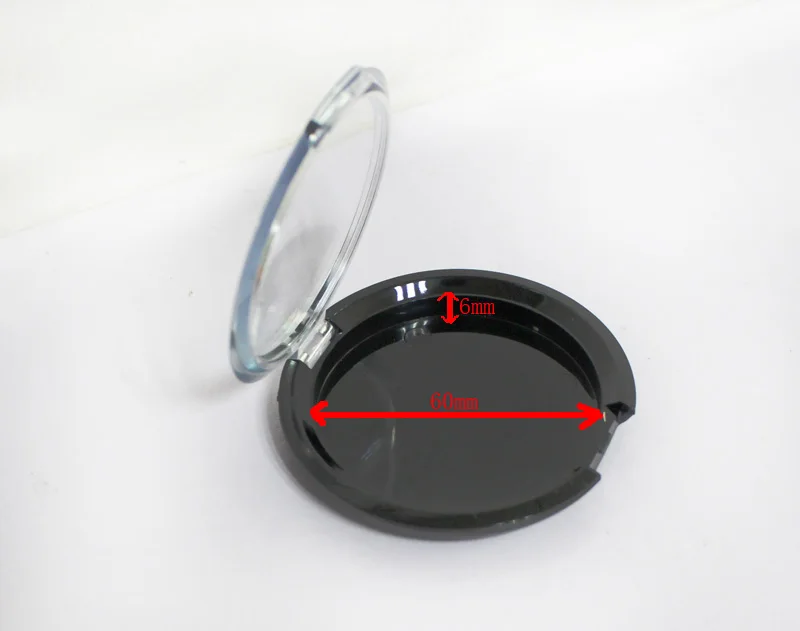 

100pcs 15g black eye shadow jar with transparent cap / 15ml cosmetic containers empty eyeshadow case