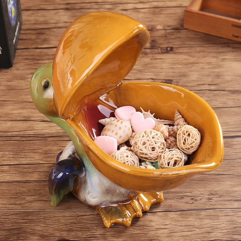 Creative Toucan Statue Storage Box Decorative Porcelain Bird Organizer Canister Convenience Homeware Ornament Craft Furnishing