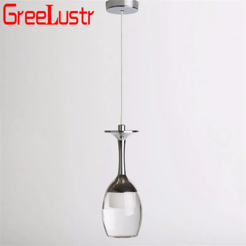 Home Deco Wine Glass Lâmpadas LED Pendant, Loft Chandeliers, Lâmpada Pendurada para Bar, Cozinha, Luz Interior Lustre, Iluminação Industrial Dec