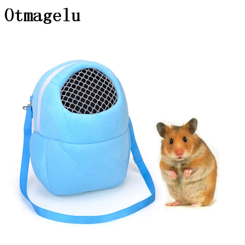 Small Pet Carriers Hamster Travel Carrying Bag Breathable Net Yarn Portable Pet Shoulder Bag Small Animal Case Safe Cave House