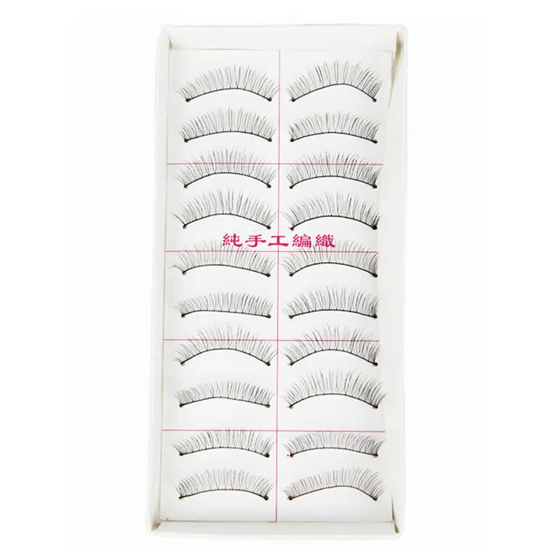 10 Pairs Handmade Natural Eyelashes Popular Soft Natural Long False Lashes Beauty Makeup