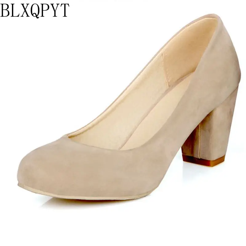 Vendita calda Zapatos Mujer Tacon Big Size 31-47 3 colori nuova primavera autunno pompe scarpe da donna tacchi alti punta tonda festa 222-6