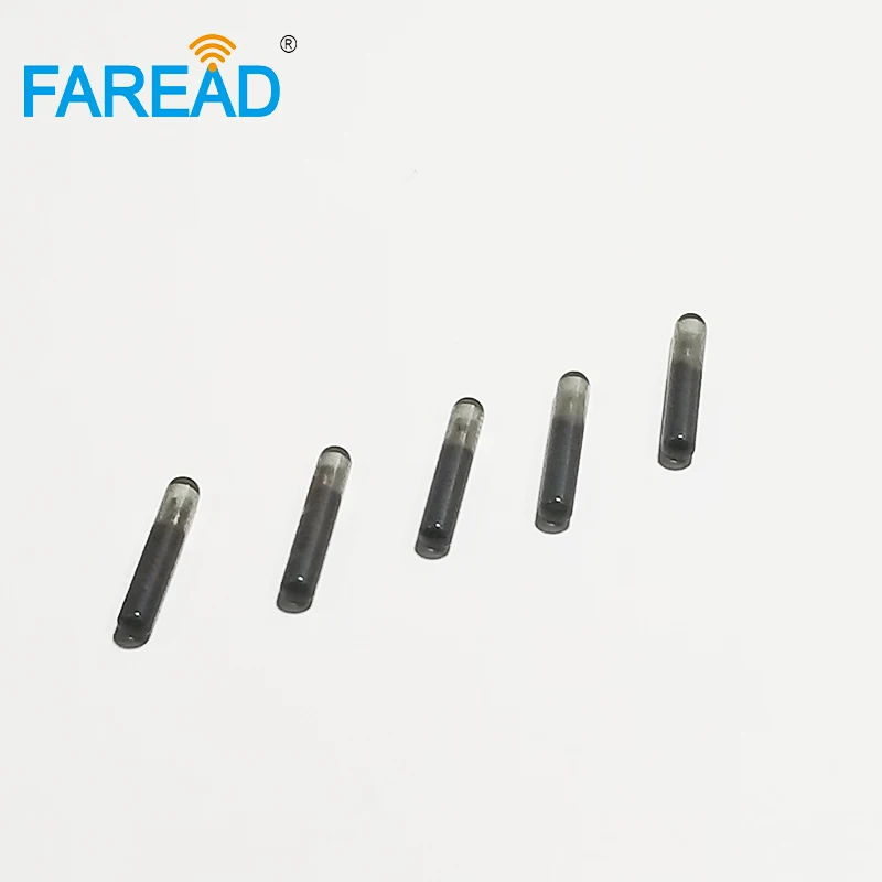 x60pcs FDX-A Bioglass 125KHz Glass tag 2.12*12mm with T5577 RFID transponder bio micro chip for arowana ID aquaculture tracking