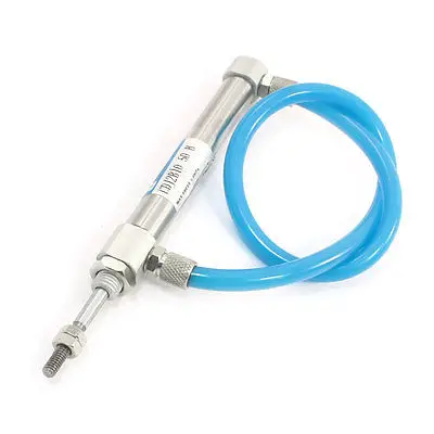 

CDJ2B10-50-B 1.0Mpa Single Rod Pneumatic Air Cylinder w Blue 6mm x 4mm PU Hose Free Shipping