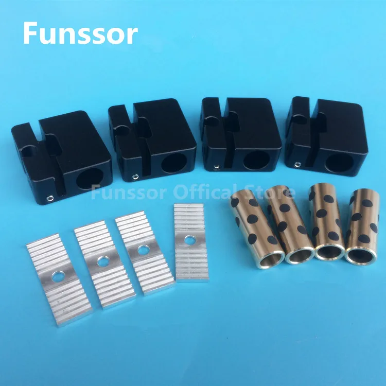 Funssor Ultimaker 2 aluminum cross slider with synchronous belt buckle For DIY UM2 3D printer