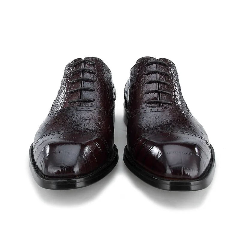 Quality Black / Coffee Prom Shoes Boys Oxfords Genuine Leather Business Shoes Mens Social Shoes