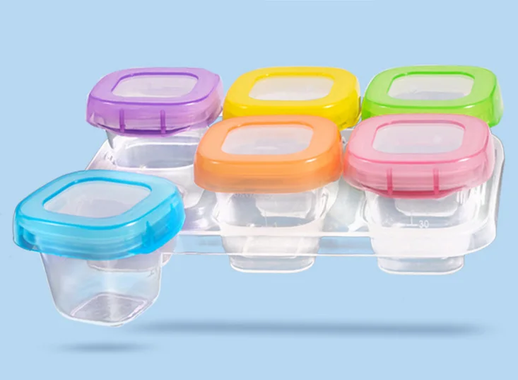 Baby food containers supplement plastic cup storage boxes food product organizer reusable food pouch easy clean drink bag