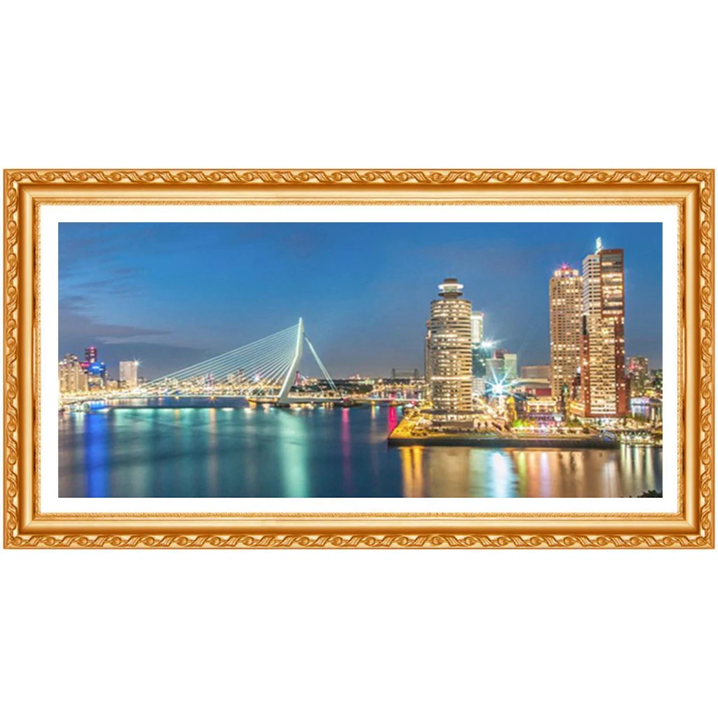 5d diy diament haft Rotterdam skyline diament malarstwo Cross Stitch pełne wiertło wystrój ze strasu