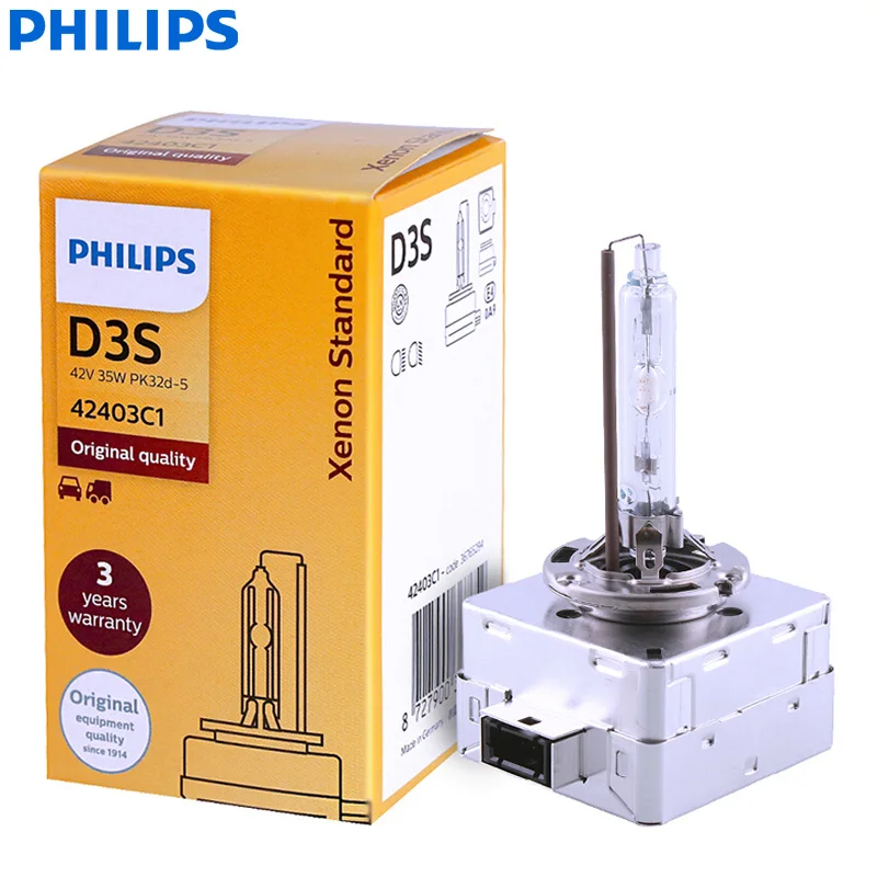 

Philips Xenon Standard D3S 42403C1 35W Original Xenon HID Headlight Car Bulb Auto Lamp HL Beam ECE OEM Quality (Single)