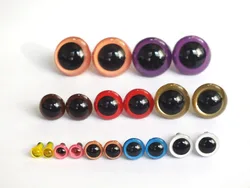 Ojos de juguete de colores mezclados, Ojos de oso de seguridad con arandela, 10 colores, 5-18mm, 50 unidades por lote