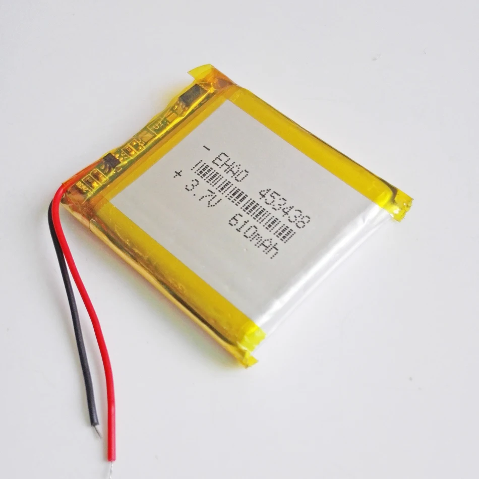 3.7V 610mAh Lipo Rechargeable Battery 453438 Li Cells For Mp3 GPS PSP Camera DVD Speaker Recorder Bluetooth Selfie Stick PAD