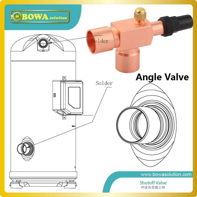 1-1/2 "Winkel ventile als Ersatzteile und Zubehör für hrm/hrp/hrh/hlm/hlh/hcm/hcp Scroll-Kompressoren in der Kühlung