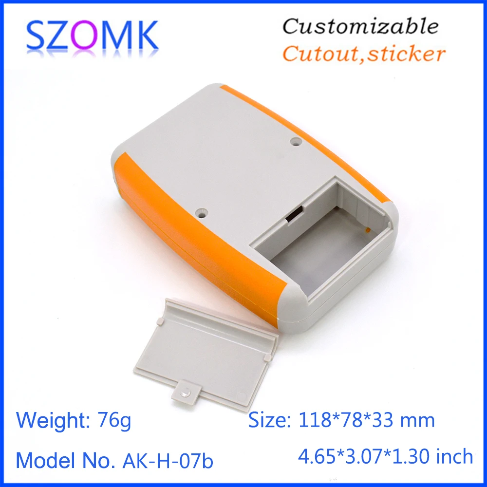 1 Piece118*78*33mm 9V battery handheld plastic box for electronics case szomk high quality plastic control enclosure pcb design