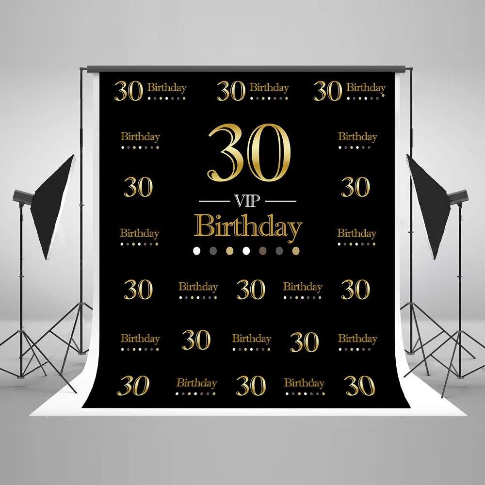 VinylBDS 8x10ft Women Birthday Custom Photo Backdrops 30th Birthday Photographic Background Men Design Studio Photography Props