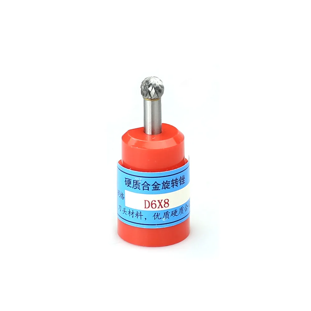 Lima rotativa de carburo de tungsteno en forma de bola, para desbarbado de tallado