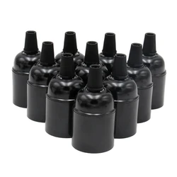 10 Pieces 50pieces  CE E27 Bakelite Plastic Lamp Holder Threaded Edison Bulb Base Socket Pendant Light Fittings