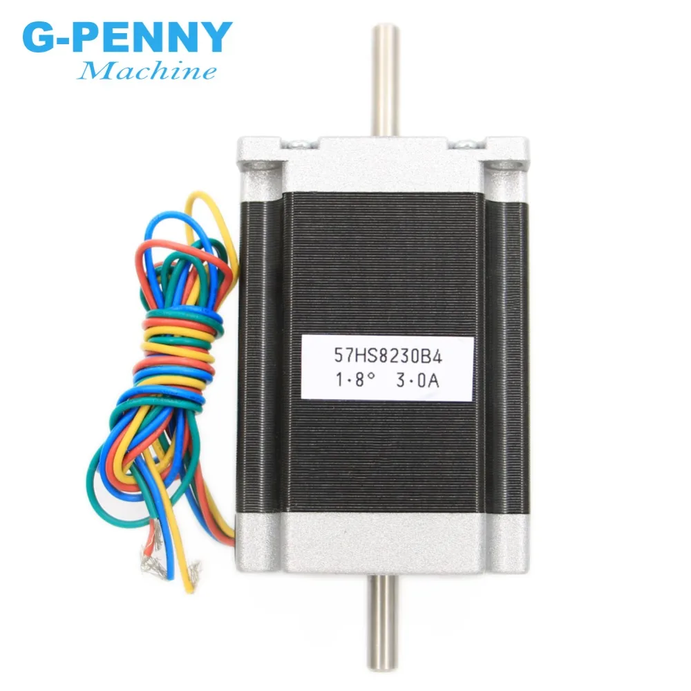 NEMA 23 Stepper motor 57x82mm double shaft 3A 2.2N.m 315Oz-in Both ends of the shaft Nema23 6.35mm For CNC machine 3D printer