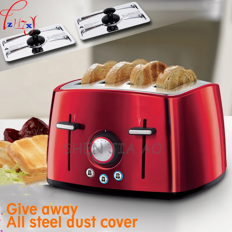 1 PZ casa automatica colazione tostapane multi-funzione 4 brindisi driver in acciaio inox pane tostato fetta macchina brindisi