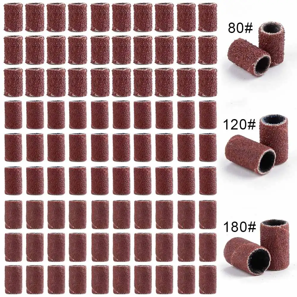 300Pcs Sanding Bandsเล็บเจาะเล็บไฟฟ้าเจาะทรายผ้าเติมขัดแขนเปลี่ยน